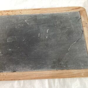 Antique early 20th Century early 1900s. Primitive school chalkboard.